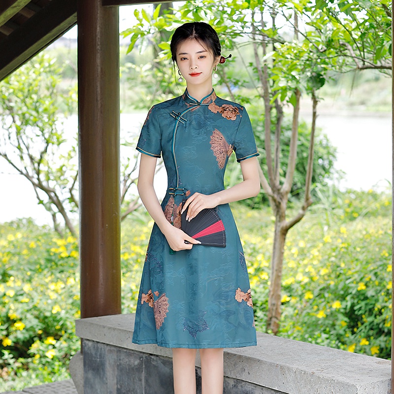 Chinese chiffon sale dress