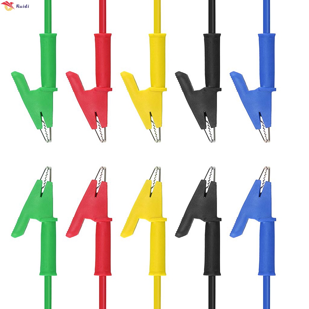 Dual Ended Crocodile Alligator Clips Test Wire Cable with Insulators