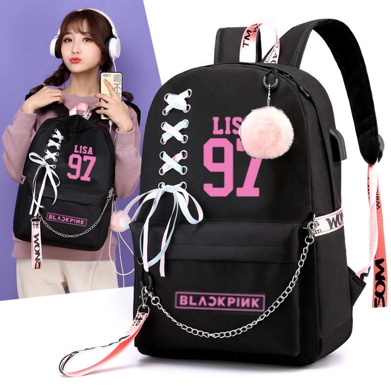 BLACKPINK Student Schoolbag Girl Casual Backpack High Capacity