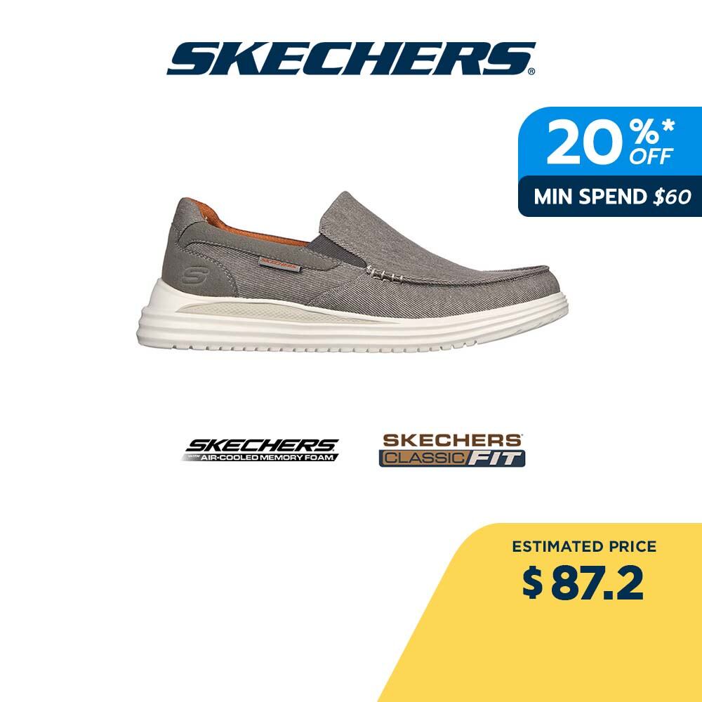 vlees Direct cocaïne Skechers Men SKECHERS USA Proven Suttner Shoes - 204785-TPE Air-Cooled  Memory Foam Charcoal MF, Classic Fit | Shopee Singapore