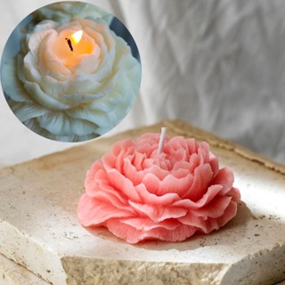 Large Peony Lotus Tulip Flower Candle Mold Handmade Soap Aromatherapy