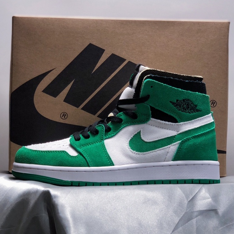 Air jordan 1 hot sale green white