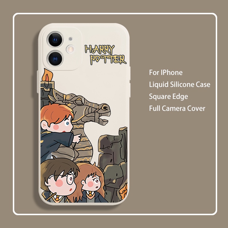 Harry Potter Funny Illustration Soft Case Compatible for IPhone 12