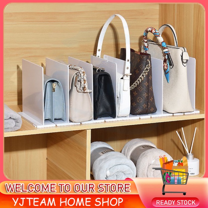 【IN Stock】Stackable/Removable Bag Storage Box Transparent Divider