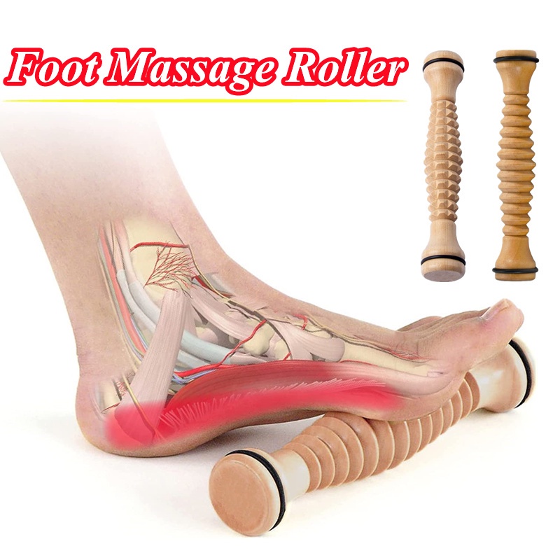 Foot Massager Wood Foot Massage Roller For Plantar Fasciitis Foot Pain