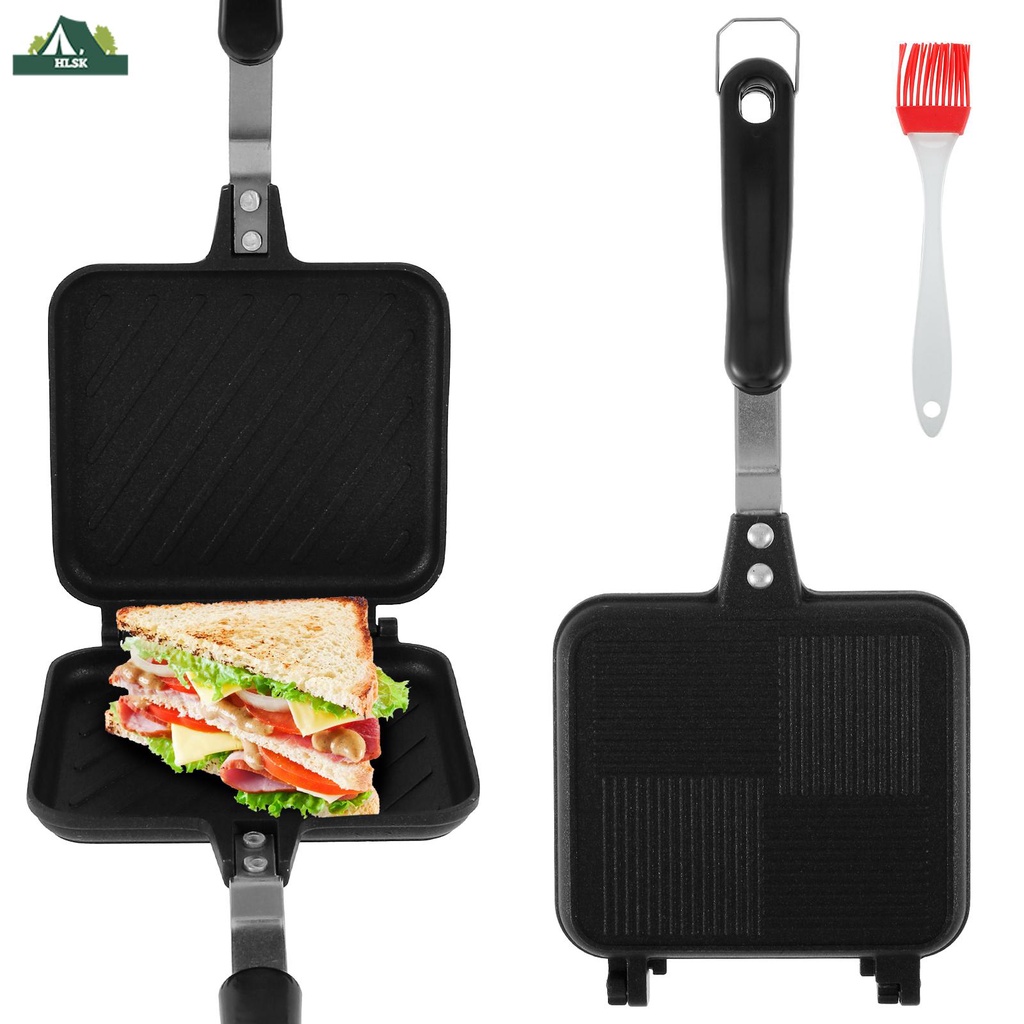 Sandwich Pan Double Sided Sandwich Grill Pan NonStick Gas Stovetop