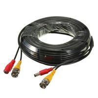 Camera cable with power source, prefabricated cable with 2 BNC heads ...