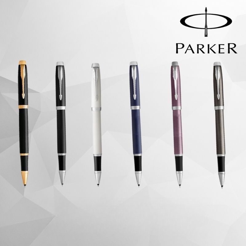 Parker IM Black Rollerball Pen with Gold Trim Fine Point with box