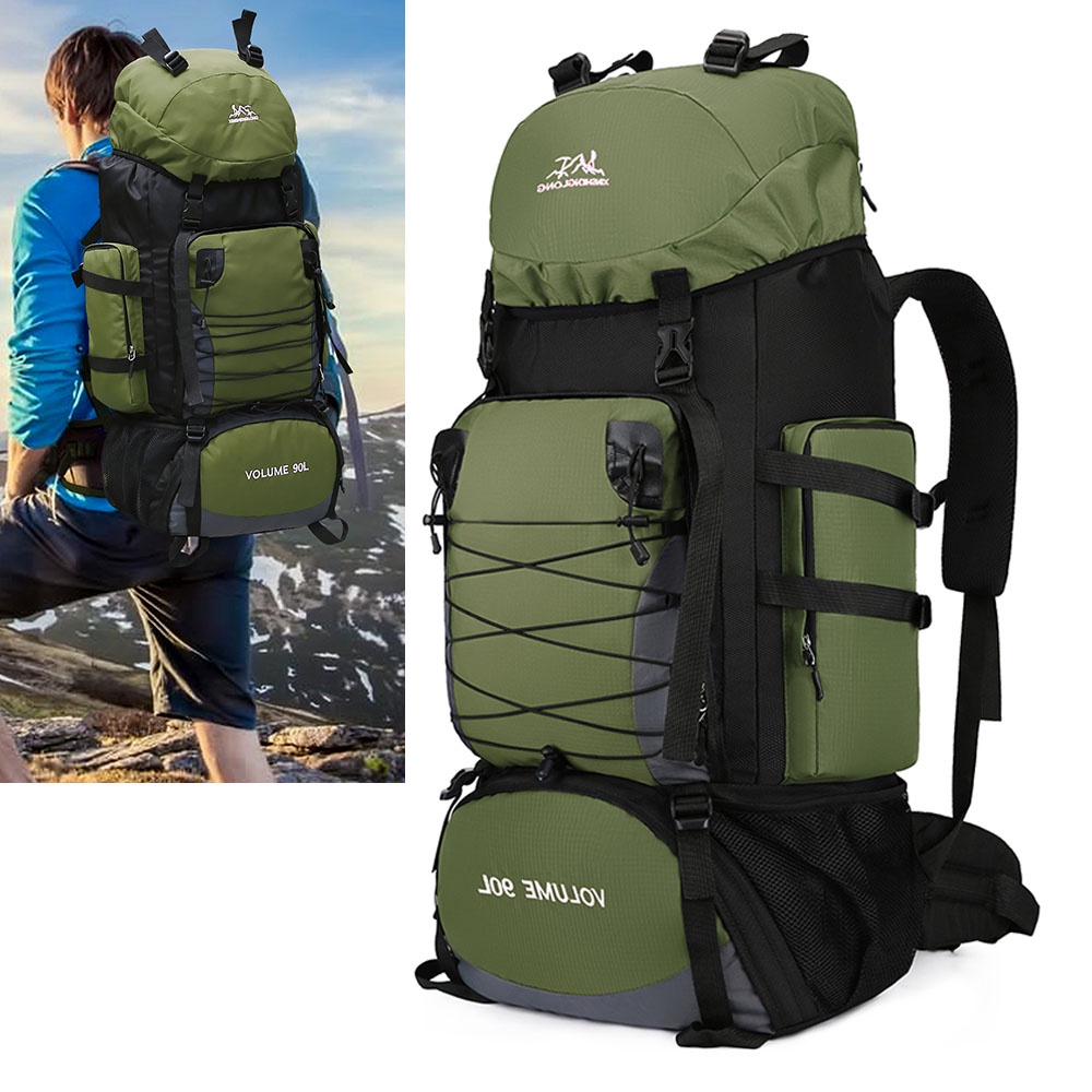 90L Large Camping Backpack Hiking Climbing Bags Mountaineering Sport