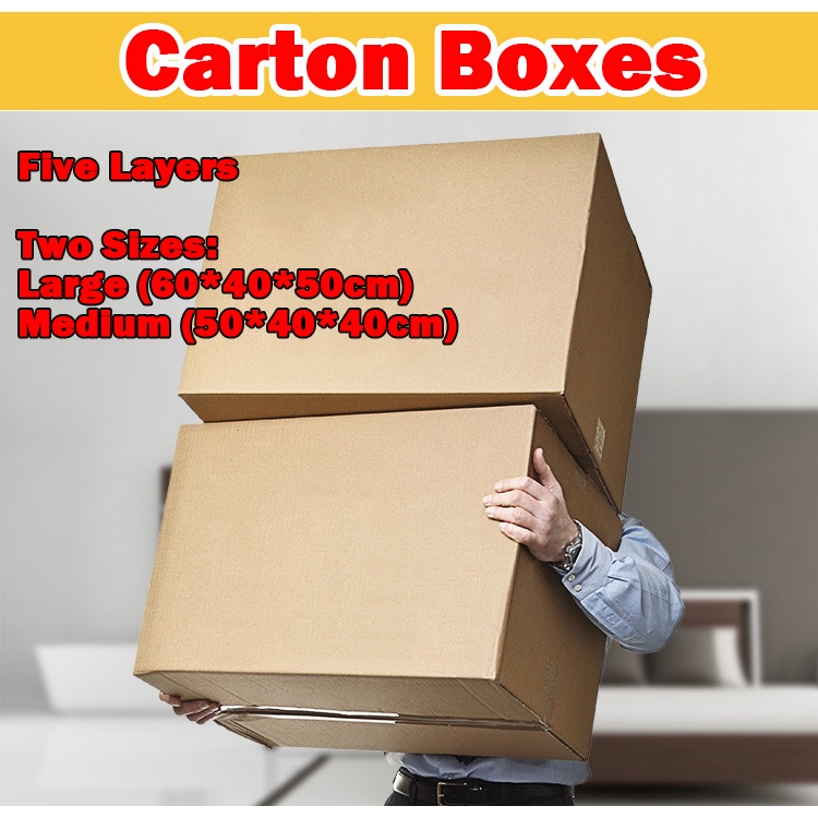 Carton Box【5 Layers Thick】Packaging Storage Boxes Moving House Masking