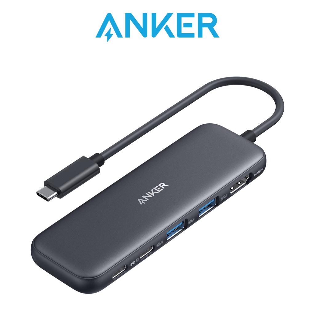 Anker 332 PowerExpand+ 5 in 1 USB C Hub with 4K USB C to HDMI, and 3 ...