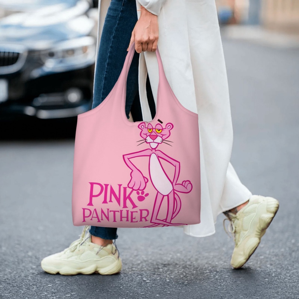 Pink Panther Canvas Shopping Bag (Pink)