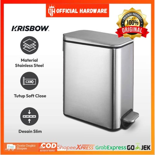 5 Ltr Stainless Slim Soft Close Trash Can/5 liter Trash Can/5 liter