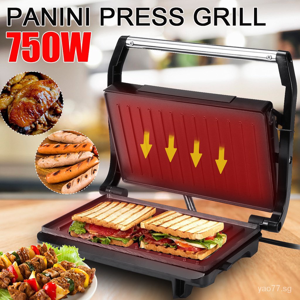 BBQ Steak Hamburger Panini Electric Sandwich Maker Portable