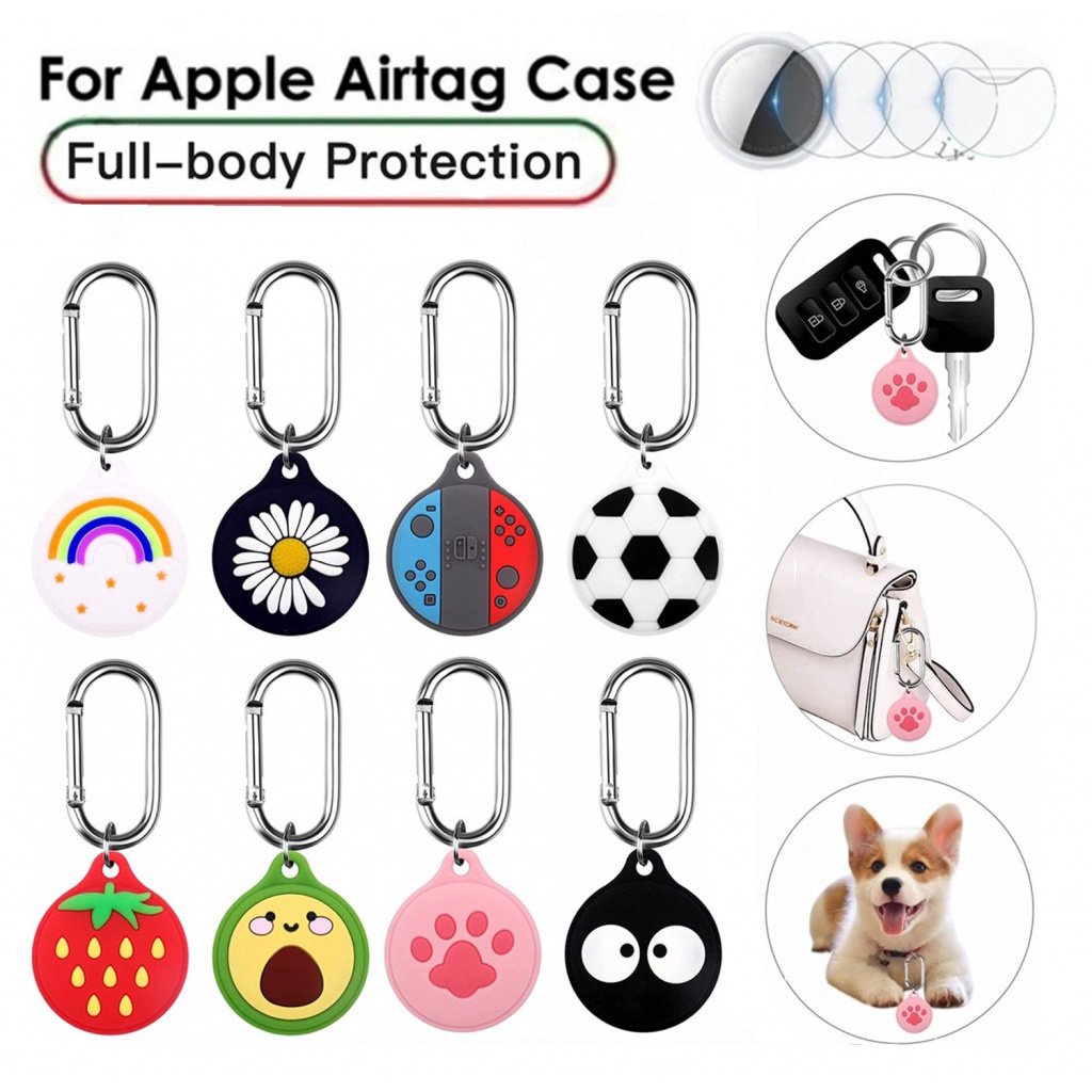 Case for Airtag, Silicone 3D Cute Cartoon Protective Airtags