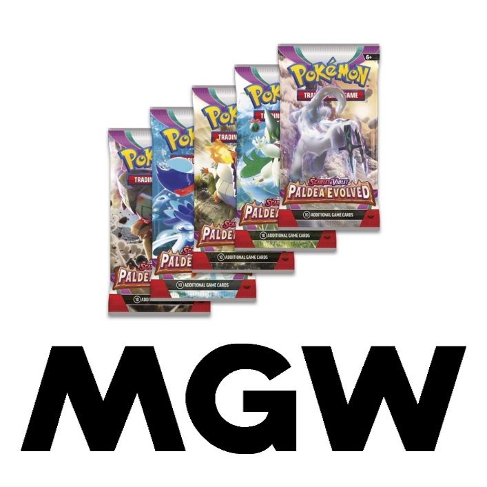 Pokemon TCG SV2 Paldea Evolved English Booster Packs Lot of 5 Brand New  Factory Sealed RANDOM ARTWORK | Shopee Singapore