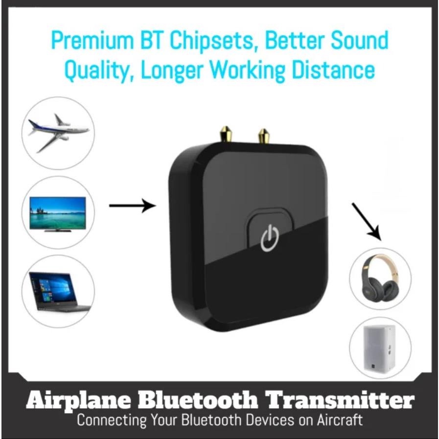 Airplane Wireless Bluetooth 5.0 Transmitter Travel Airplane Flight