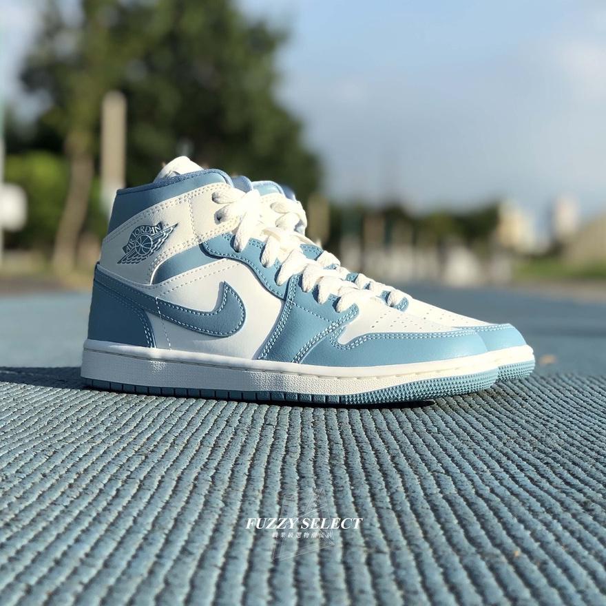 Nike Air Jordan 1 MID UNC W North Carolina Blue Basketball Shoes Casual Sports Training Running Shoes Jordan1