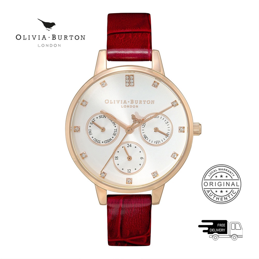 Olivia burton 2024 burgundy watch