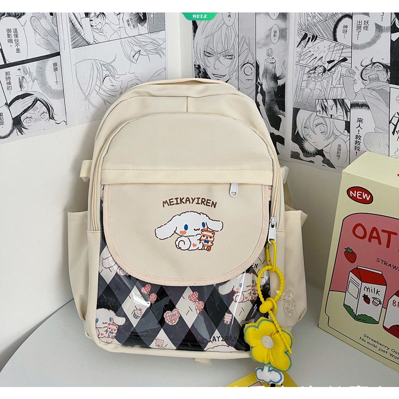 2023 New Japanese Cute Sanrio Cinnamoroll Backpack Korean Style ...