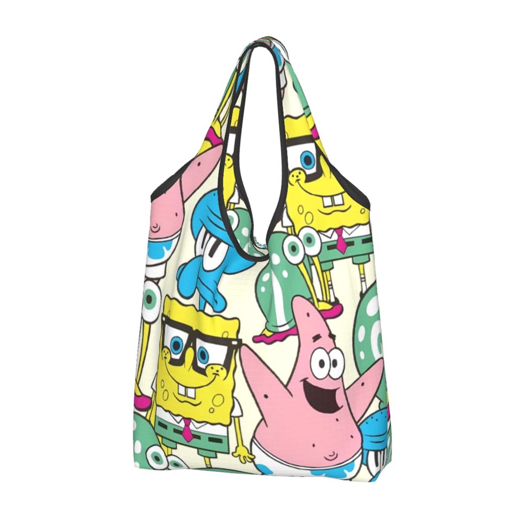 SpongeBob SquarePants Portable Shopping Bag Foldable Carry-On Reusable ...