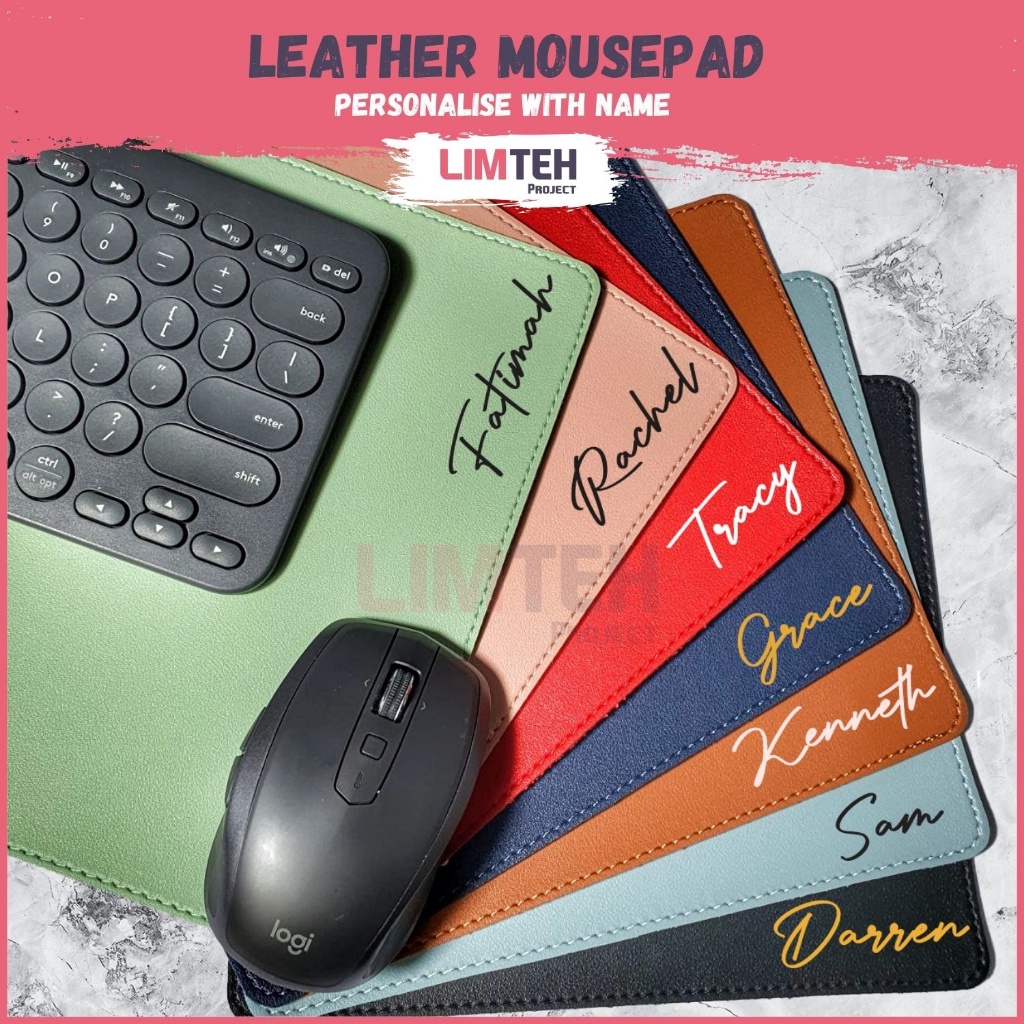 Personalised Mouse Pad Premium PU Leather Mousepad Mousepad Table
