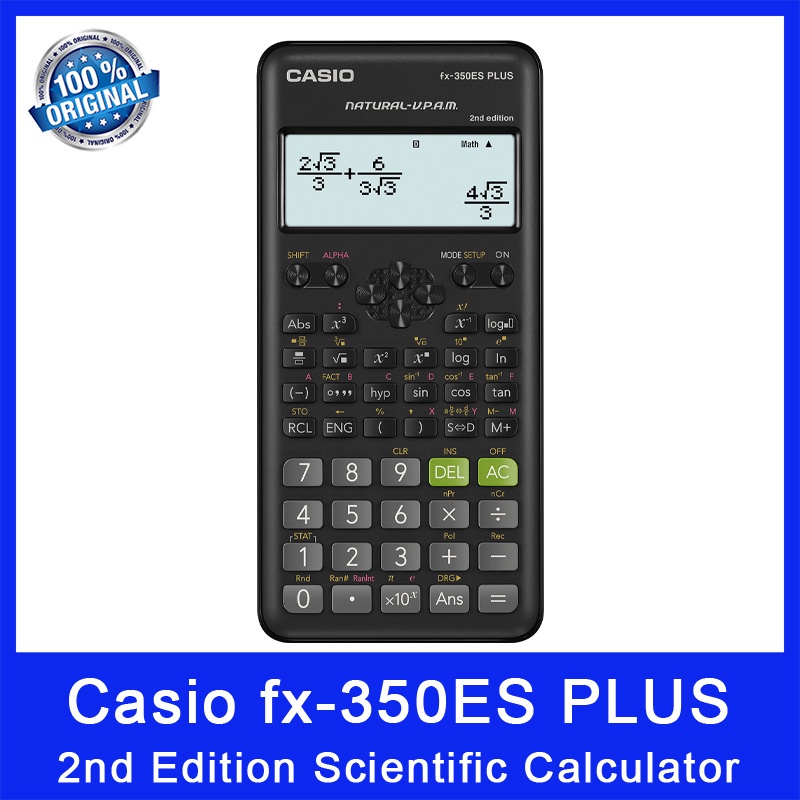 Casio FX 350ES Plus 2 Scientific Calculator. 2nd Edition. Natural