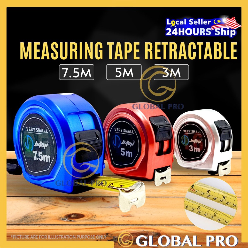 3M / 5M / 7.5M Measuring Tape Retract Ruler Tape Portable Pull Ruler