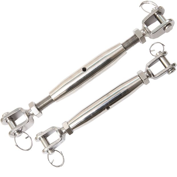 304 Stainless Steel Closed Body Turnbuckle Wire Rope Tighten Belt Cable