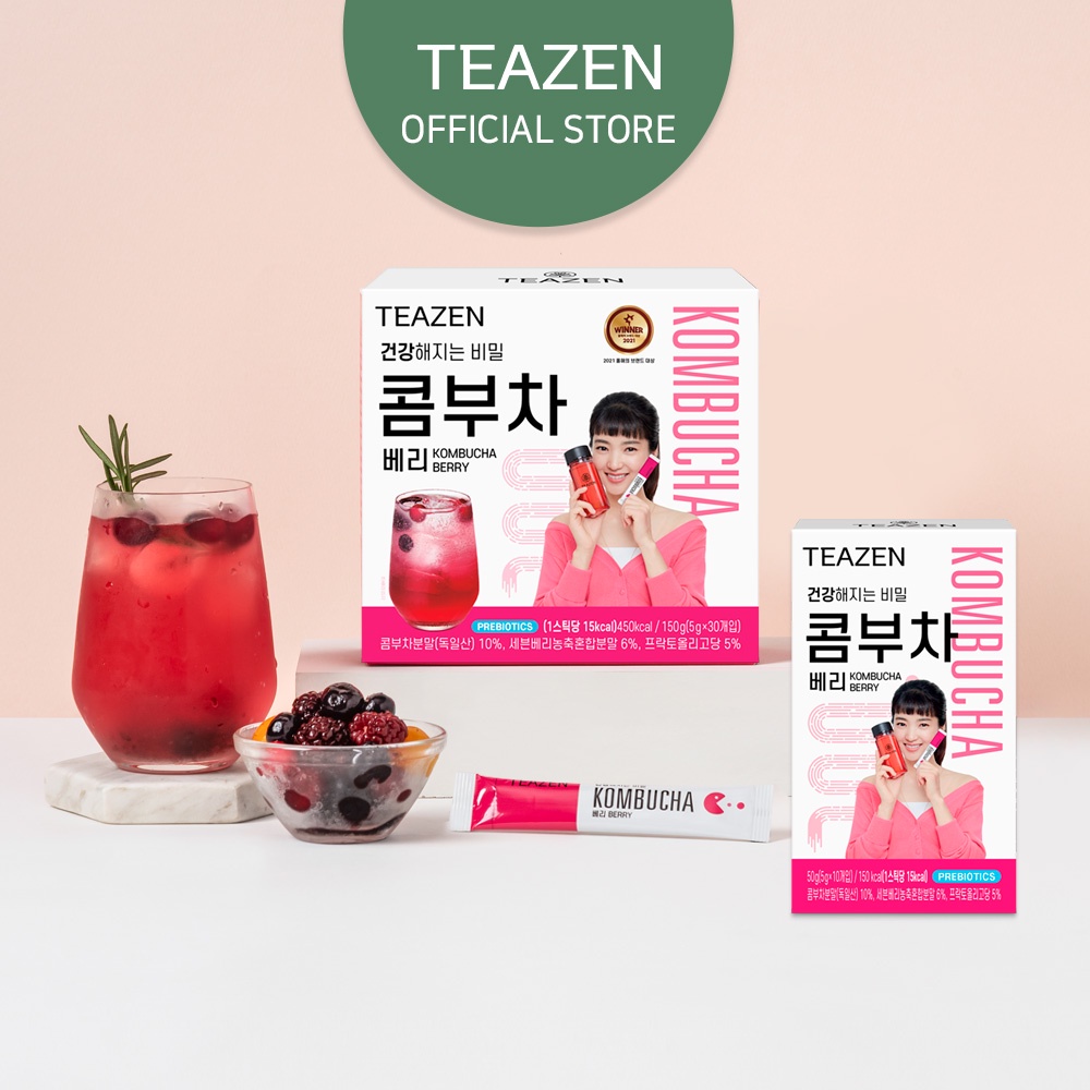 TEAZEN Kombucha Berry Flavor 10, 30 Sticks | Shopee Singapore