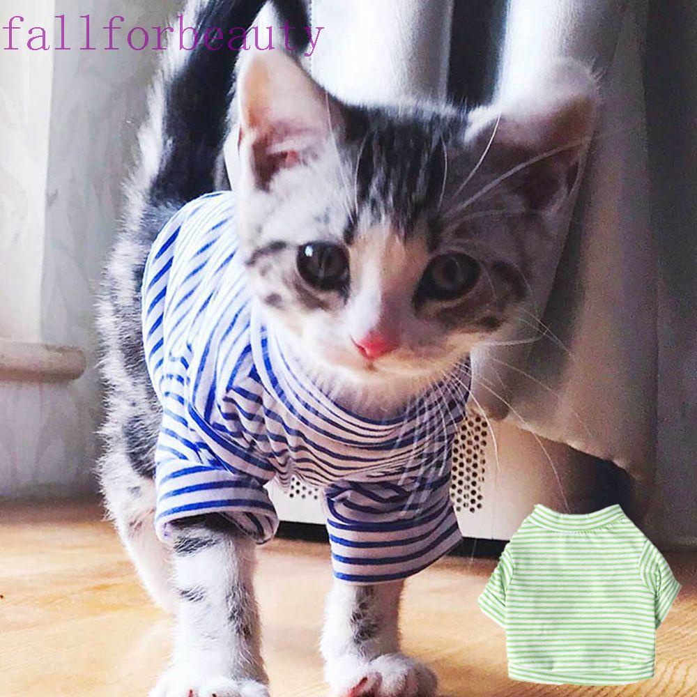 FALLFORBEAUTY Dog Clothes Cotton Breathable Shirts Costumes for Small Cats Dogs Kitten Coat Cat Jacket Shopee Singapore