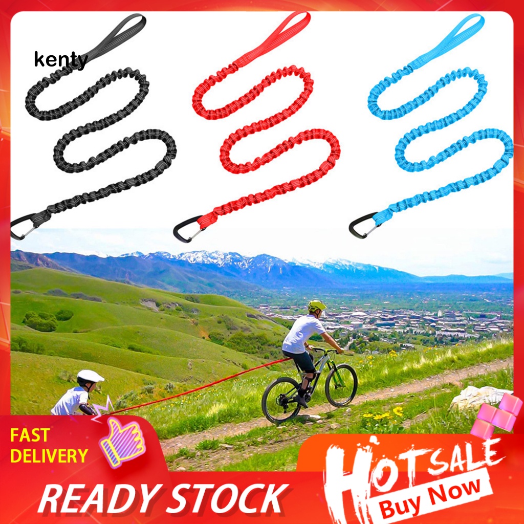 kT  Bike Tow Rope Shock Absorb Carabiner Design Accessory Compatible with Any Bicycle Tow Rope for Outdoor