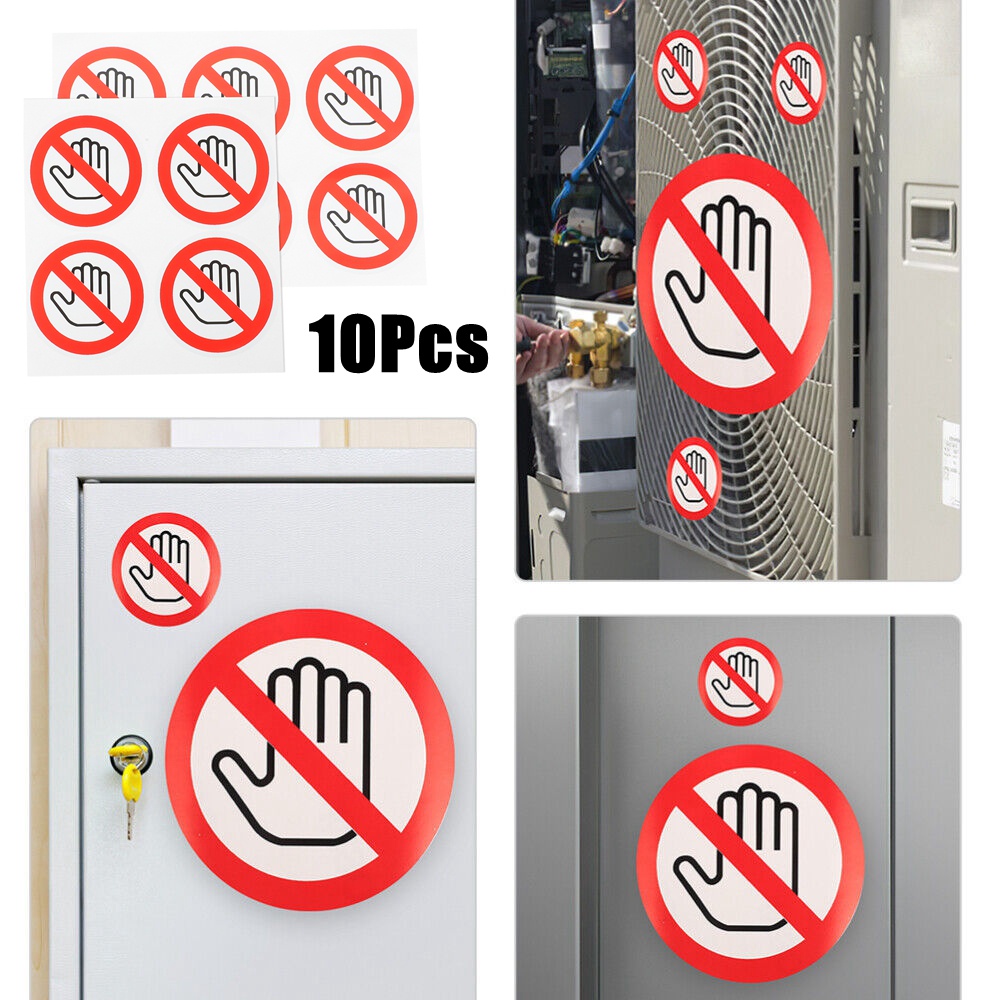[READY STOCK] Funny Security Sign No Touch Stickers Safety Warning for ...