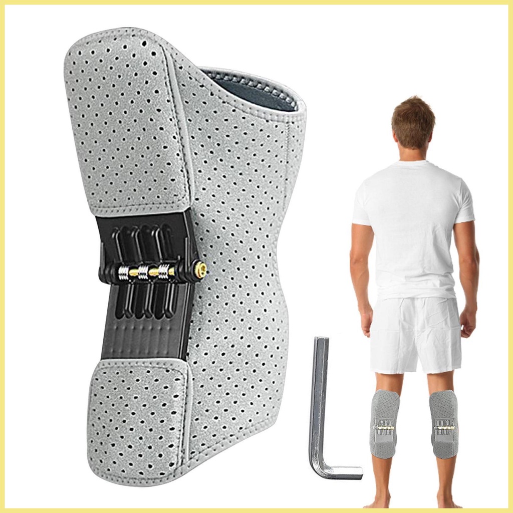 Power Knees Brace Joint Support Adjustable Breathable Spring Loaded