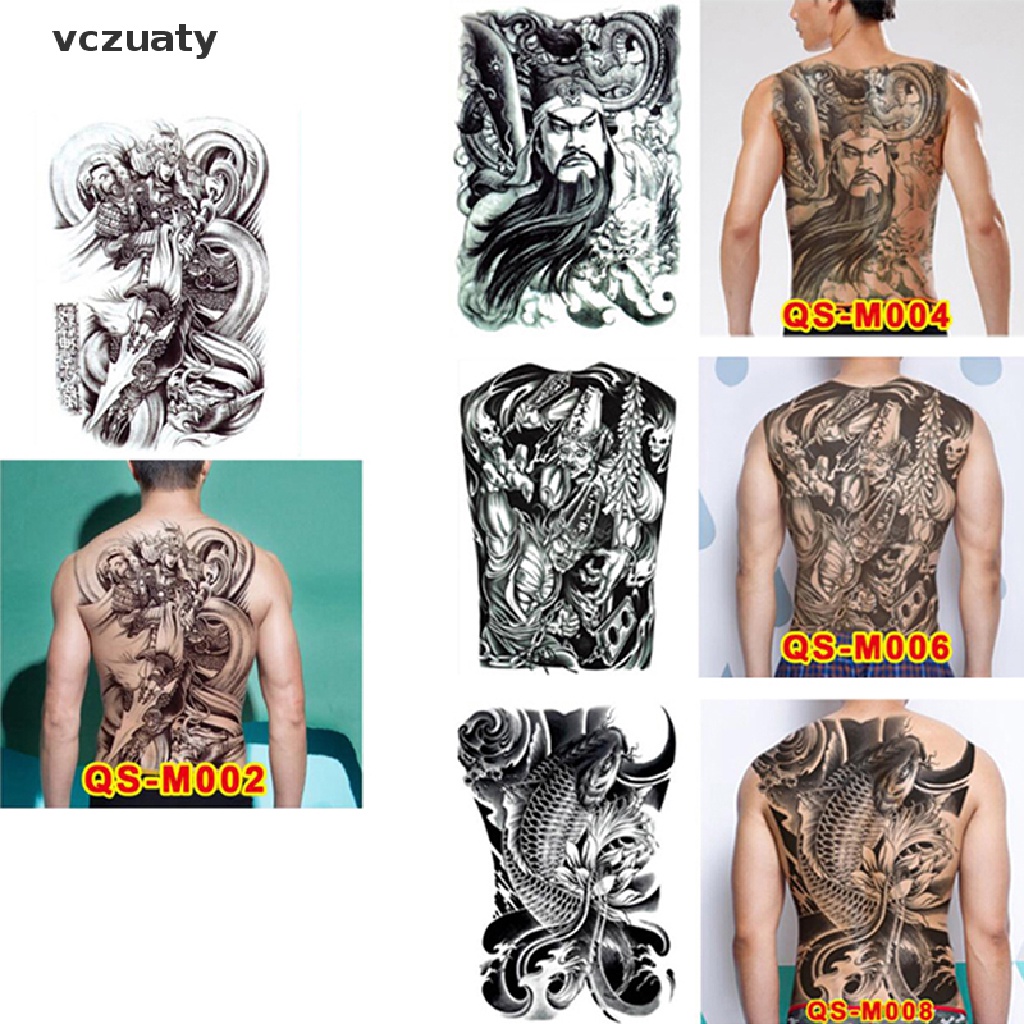 vczuaty Huge design full back temporary tattoo large body art