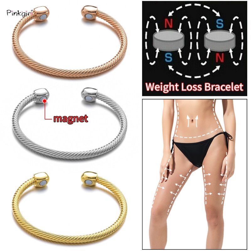 Simple Classic Solid Color Women Copper Magnetic Bangle New Fashion ...
