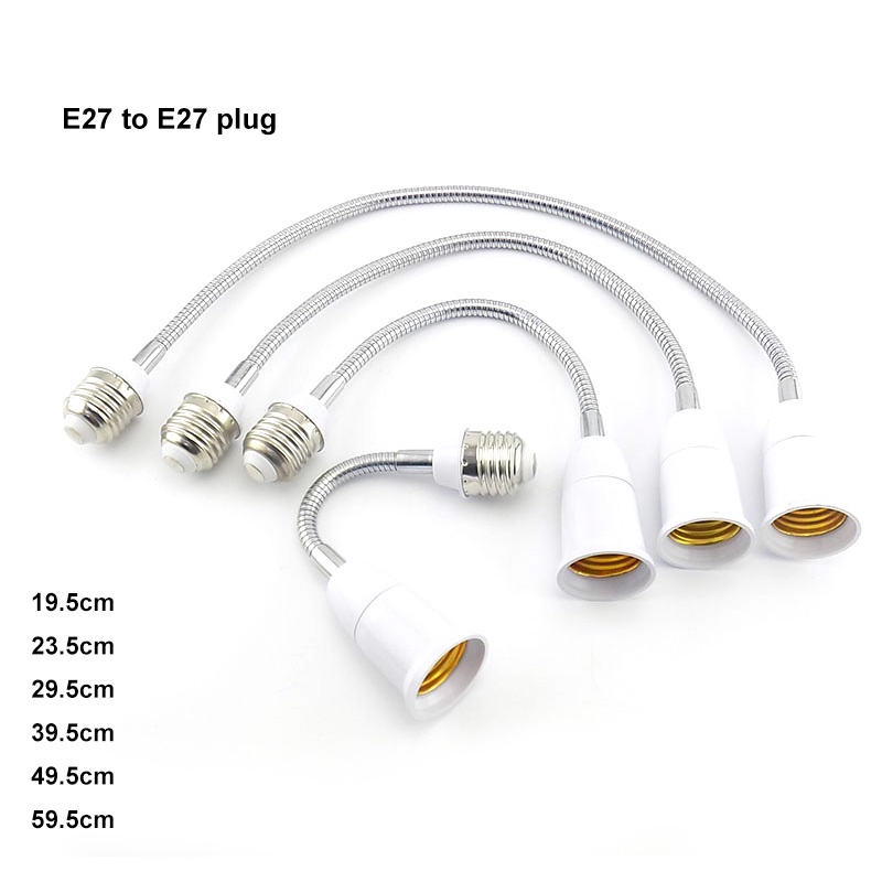 6 size Flexible LED Light Bulb Base E27 to E27 extension extender
