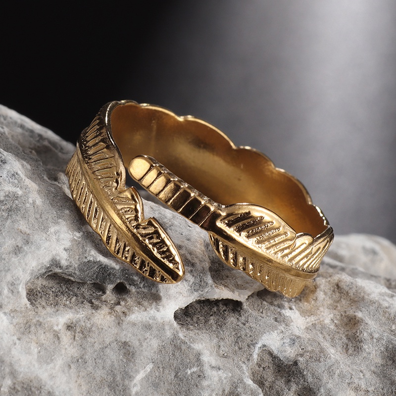 Mens deals feather ring