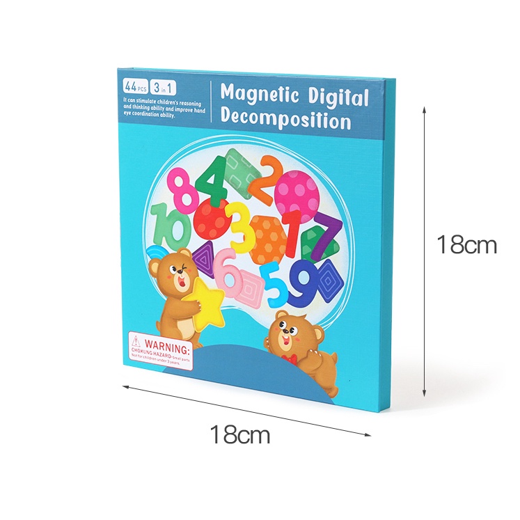 Magnetic Math Montessori STEM Puzzle Early Learning Shape Sorting ...