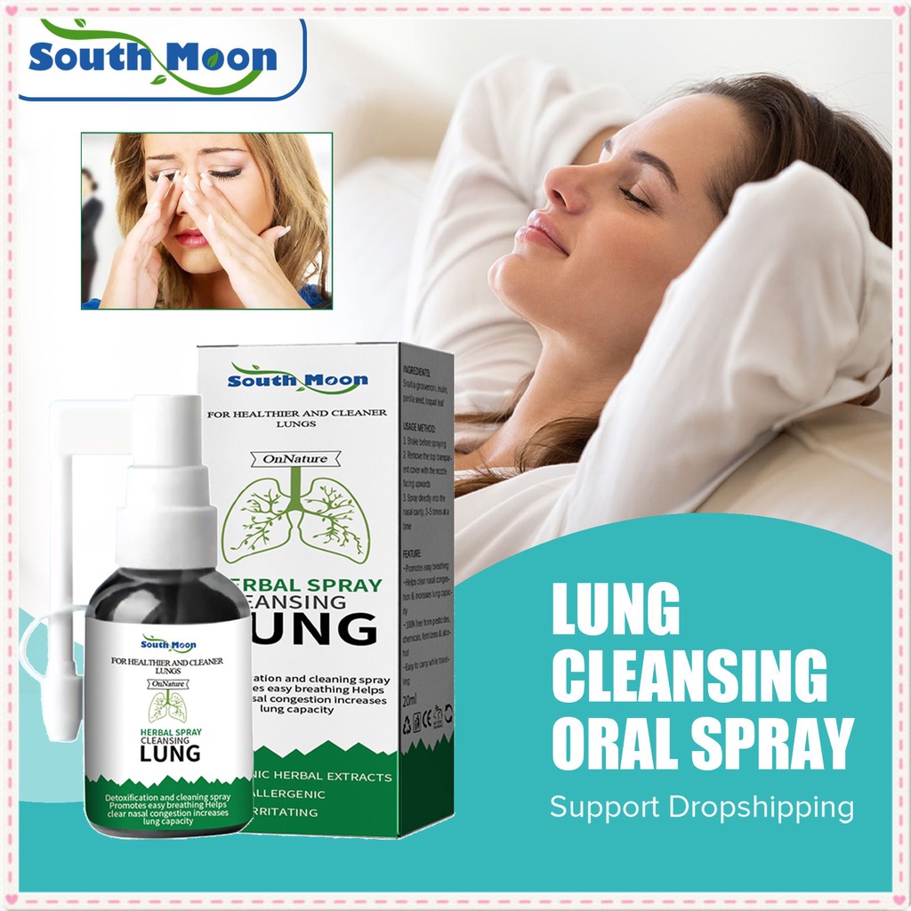 SOUTH MOON Throat Spray Lung Cleaning Detoxification Quit Smoking ...