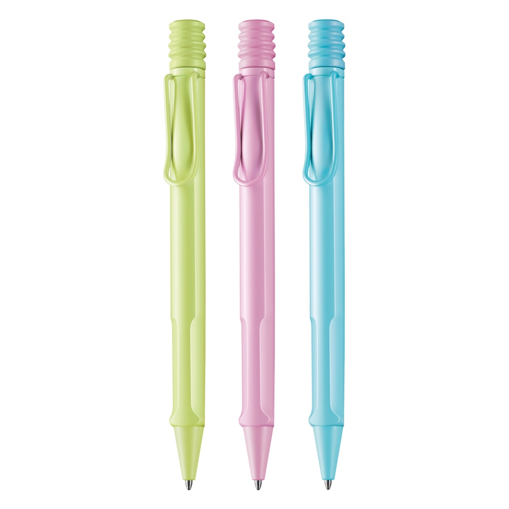 LAMY Safari Deelite Ballpoint Pen, Spring Green, Aquasky, Light Rose ...