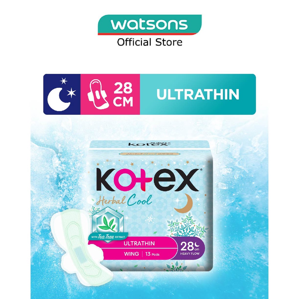 KOTEX Herbal Cool Sanitary Pad Ultra Thin Wing Heavy Flow 28Cm 13s