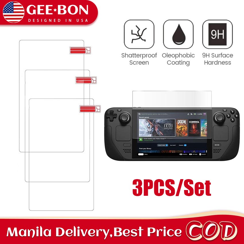 GEEBON 3PCS Steam Deck Screen Protector Guard Film for Valve Steam Deck