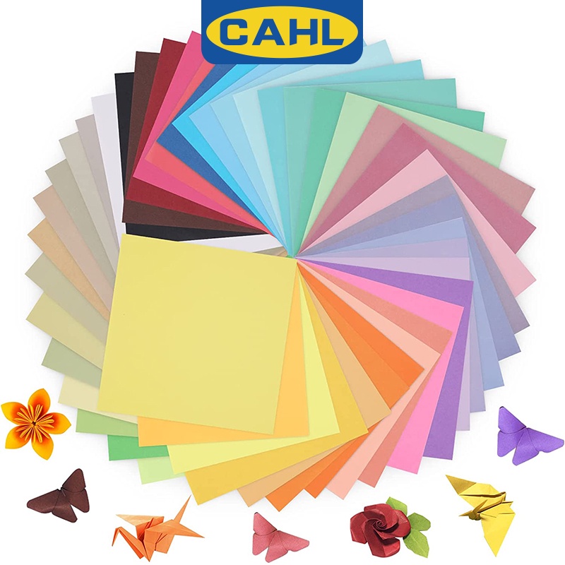 Origami Paper Double Sided Color 100 Sheets 10 Colors Square Easy Fold