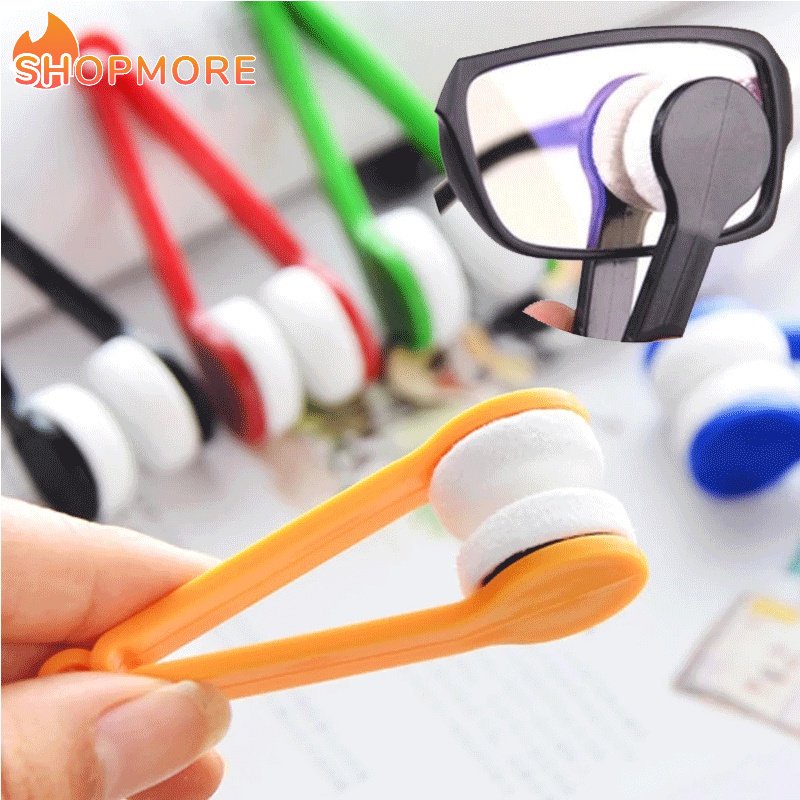 Mini Twoside Glasses Brush Microfiber Spectacles Cleaner/ Glasses