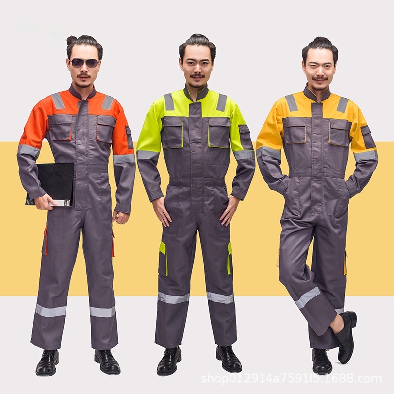 Safety Work Coverall with Reflector Premium Quality Coverall Mechanical