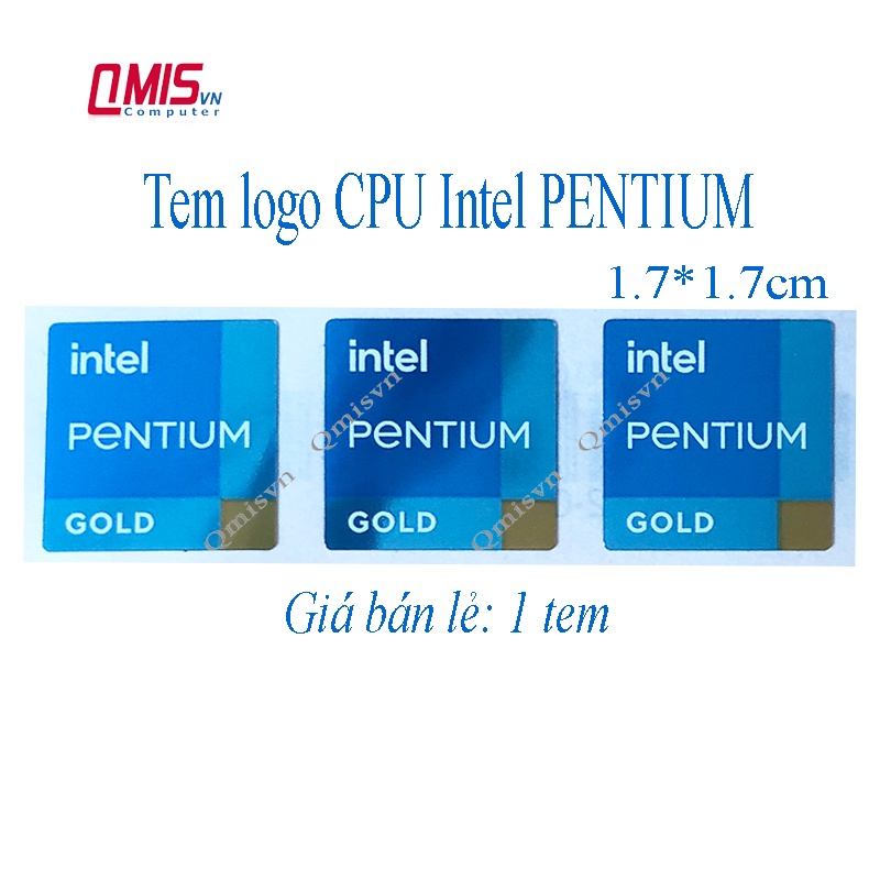 1 PCS INTEL Pentium gold CPU LOGO STAMP 1.7*1.7cm - CPU logo STICKER ...