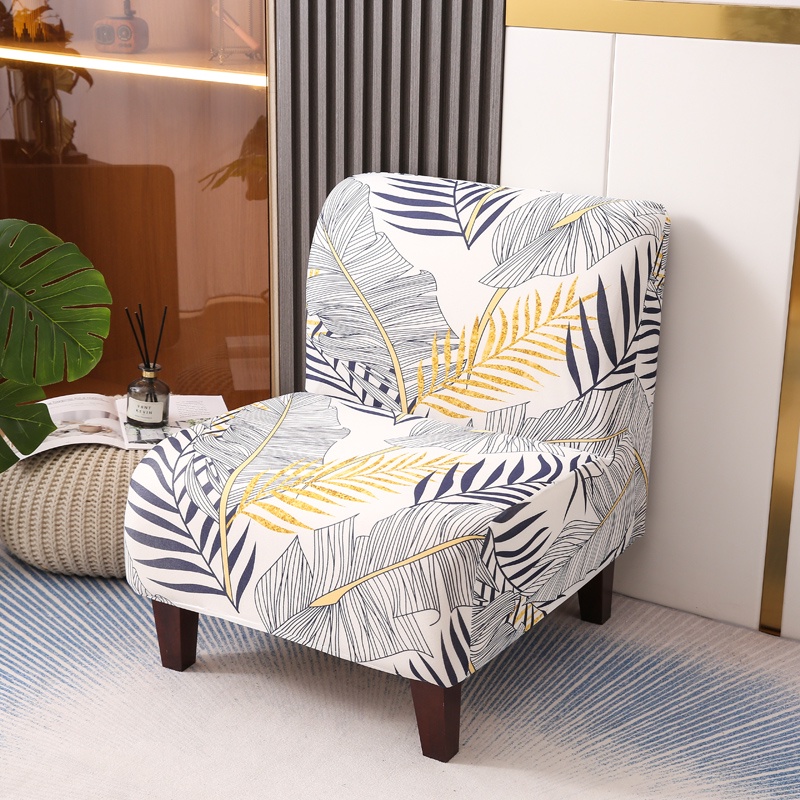 1PC Accent Chair Cover Armless Single Sofa Stool Slipcover Accent Stretch Slipper Chair Cover Covers Elastic Sofa Protector