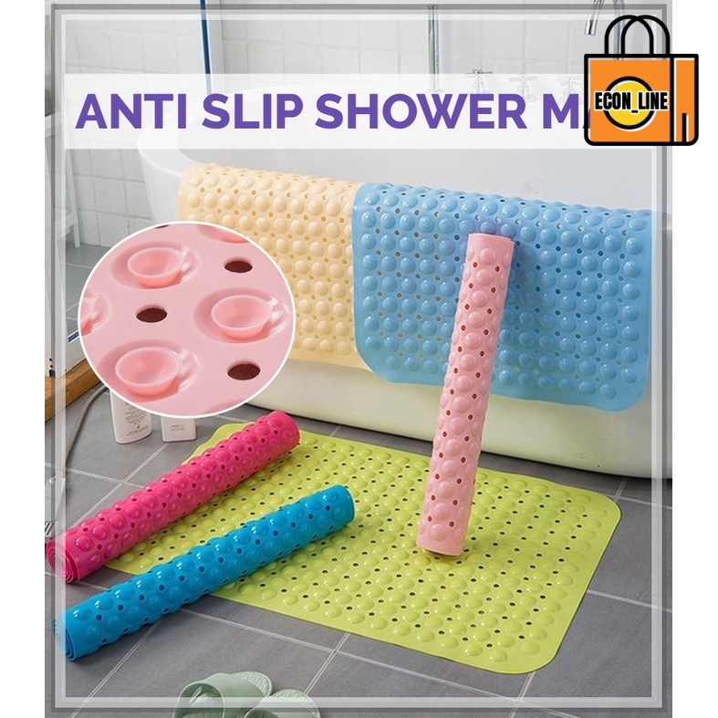 (Bubble) PVC Anti-slip Shower Mat Waterproof Bathroom Rug Toilet ...