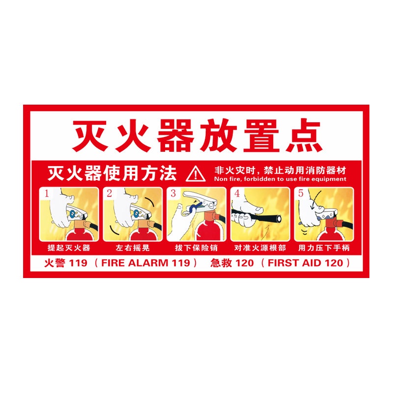 Fire Extinguisher Placement Point Signboard Fire Extinguisher Placement